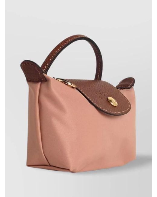 Longchamp Pink Le Pliage Original Clutch Bag