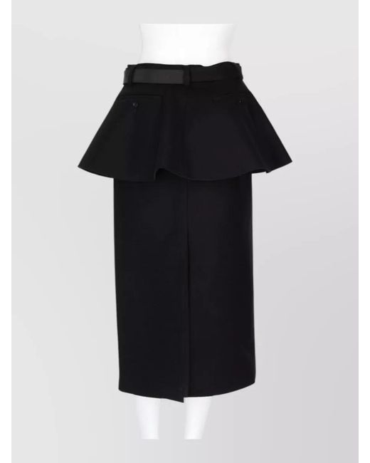 Sacai Black Suit Skirt