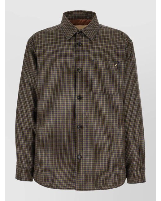 Valentino Garavani Green Wool Jacket Featuring Chest Pocket Detail for men