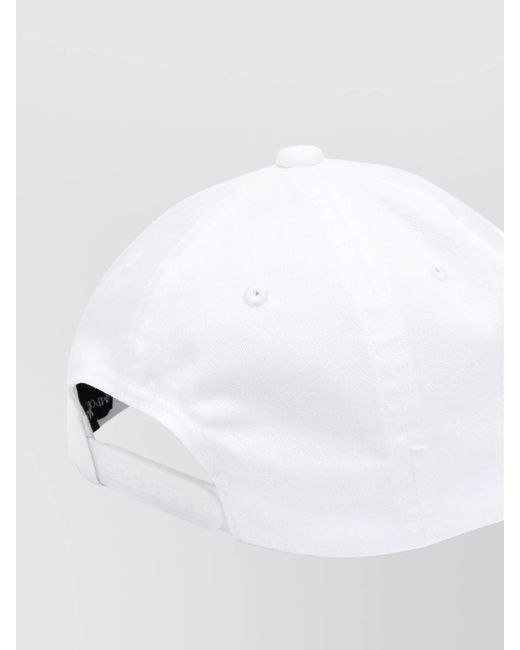 Emporio Armani White Logo Embroidered Cotton Baseball Cap for men
