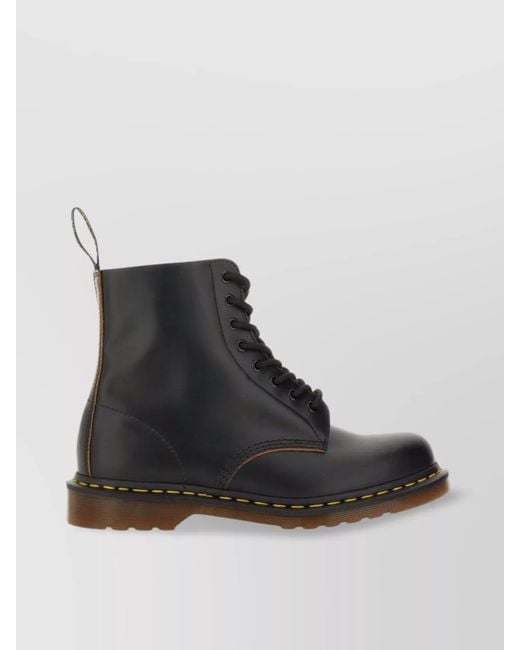 Dr. Martens Black Leather Lace-Up Boots for men