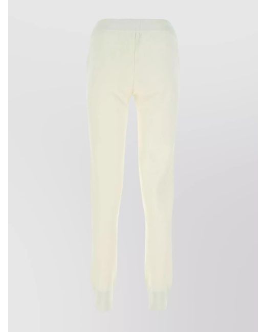 Bottega Veneta White Ribbed Cuff Track Pants