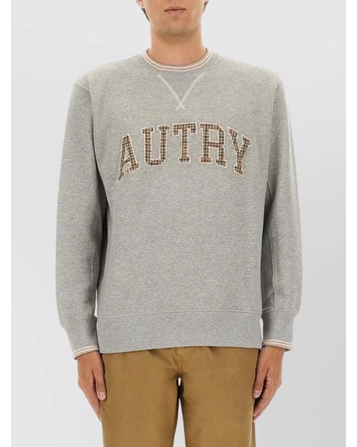 Autry Gray Cotton Sweatshirt for men