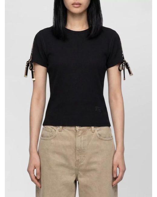 Burberry Black Taisie Ekd Embroidered T-Shirt