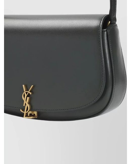 Saint Laurent Gray Voltaire Mini Leather Shoulder Bag