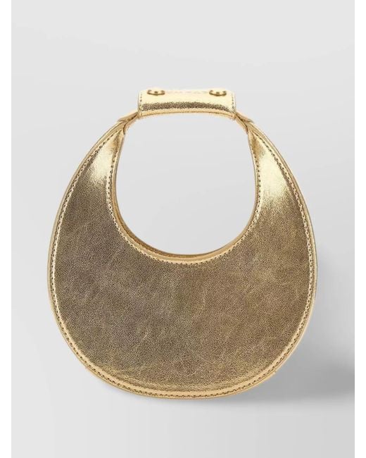 Staud White Moon Leather Shoulder Bag