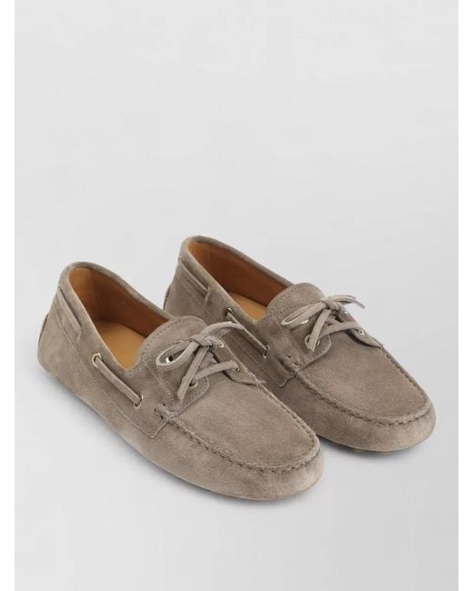 Tod's Brown Suede Leather Loafers