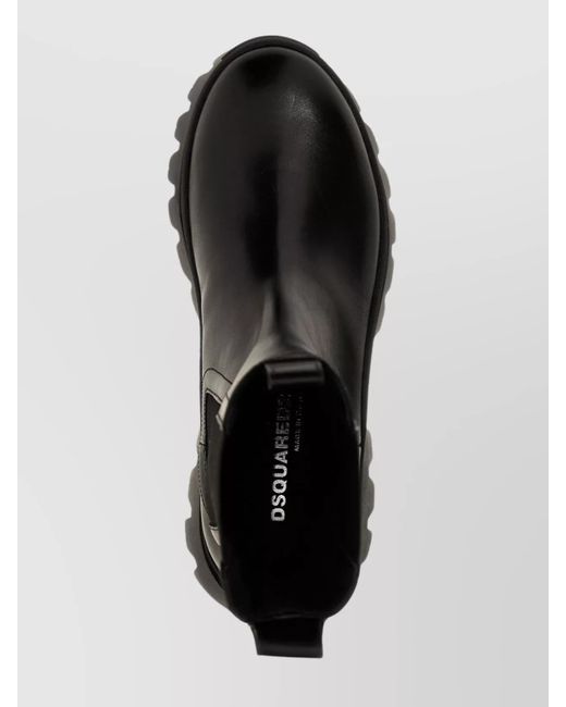 DSquared² Black Leather Ankle Boots