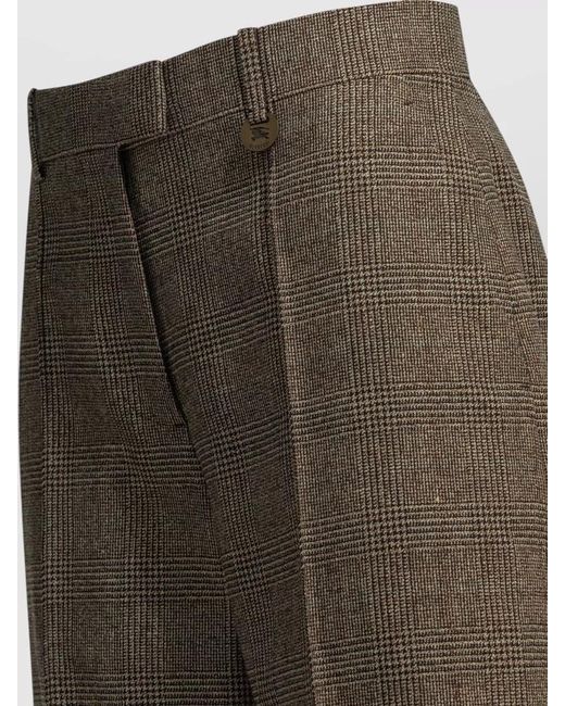 Burberry Multicolor Rozalyn High Waist Check Tailored Trousers