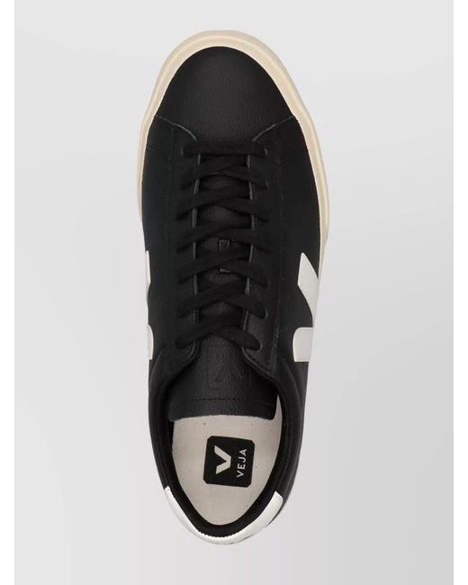 Veja Black Leather Low-Top Sneakers