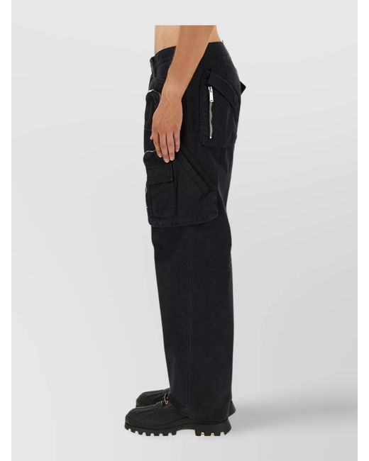 DSquared² Blue Cotton Loose Fit Trousers for men