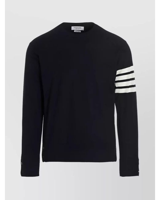 Thom Browne Blue 4-Bar Wool Knit Jumper for men