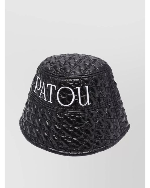 Patou Black Cotton Bucket Hat