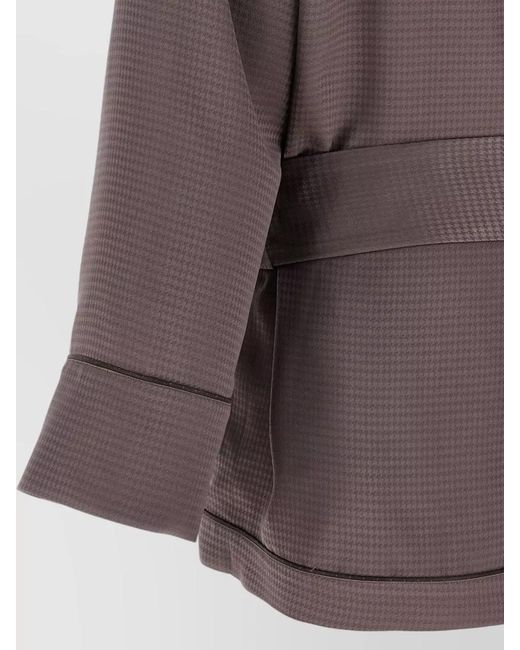 The Attico Multicolor Belted Blazer Robe Long Sleeves