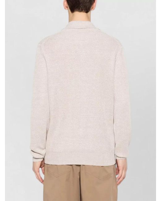 Tagliatore Natural Ribbed Cotton Jumper for men
