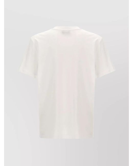 A.P.C. White Organic Cotton Regular-Fit Logo-Print T-Shirt for men