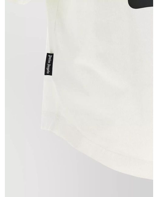 Palm Angels White I Love Pa Crew Neck Graphic T Shirt for men