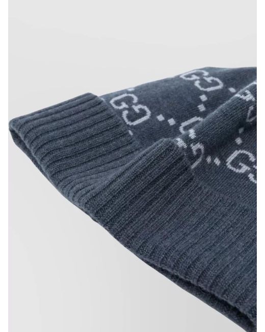 Gucci Blue Cashmere Beanie for men