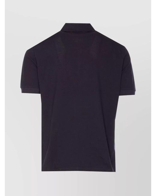Herno Blue Cotton Short Sleeve Polo Shirt for men