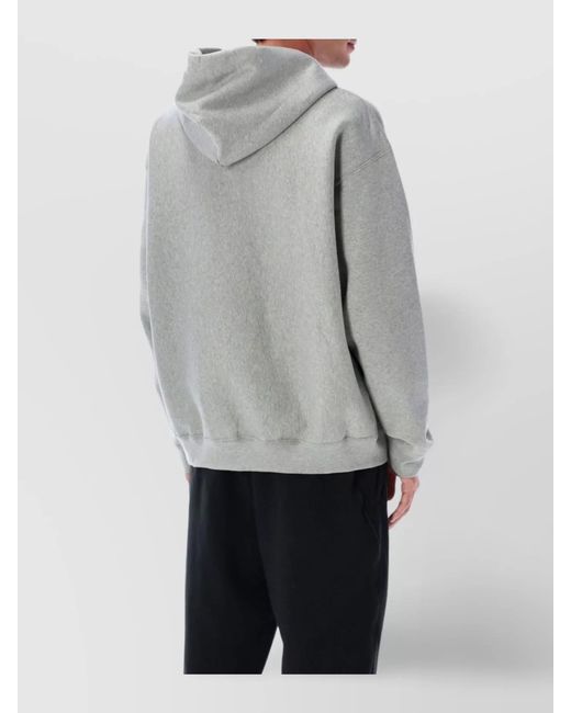 Nike Gray Cotton Blend Relaxed-Fit Zip Hoodie for men