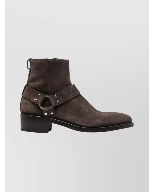 Premiata Brown Leather Ankle Boots for men