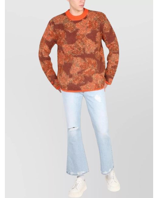 ERL Orange Regular-Fit Jumper for men