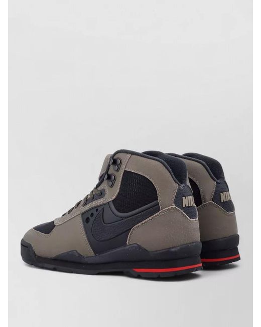 Nike Gray Leather High-Top Sneakers