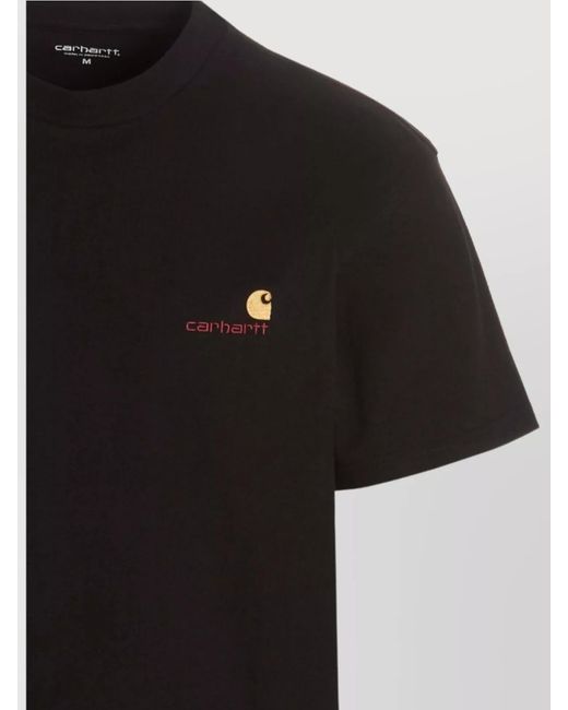 Carhartt Black Cotton Short-Sleeve Logo-Print T-Shirt for men