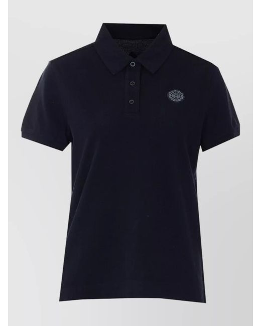 Canada Goose Blue Cotton Short-Sleeve Polo Shirt