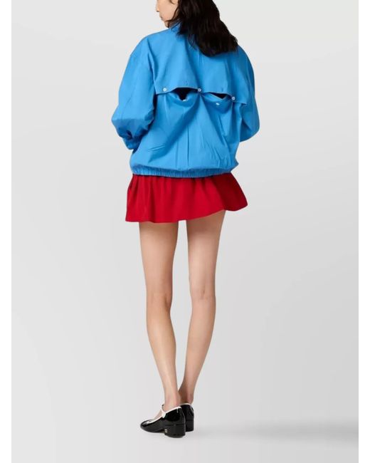Miu Miu Red Poplin Mini Skirt