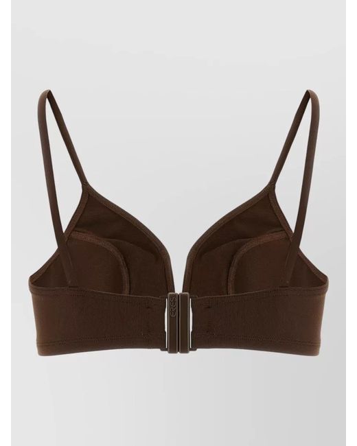 Eres Brown Deep V-Neck Triangle Bikini Top