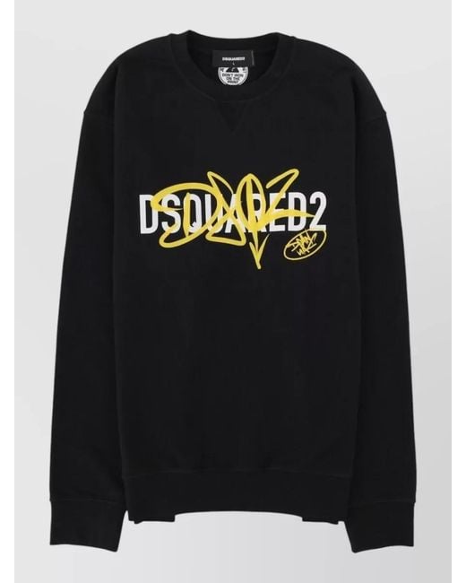DSquared² Black Graffiti Print T-Shirt for men