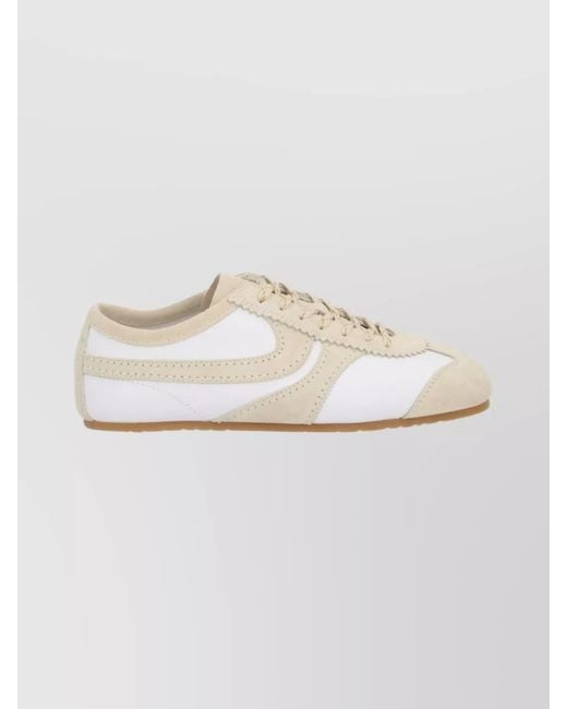 Dries Van Noten Natural Leather Low-Top Sneakers