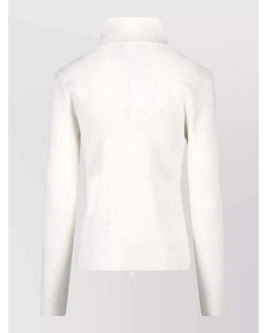 Courreges White Merino Wool Fitted Jacket