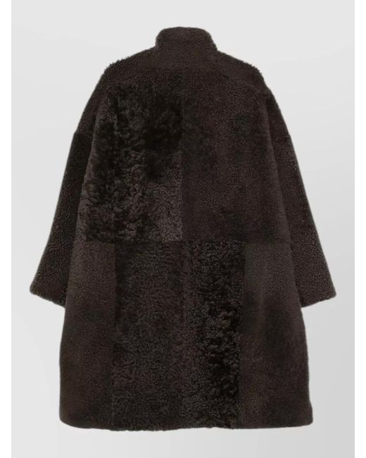 Tom Ford Black Cashmere Cocoon Jacket Oversized Patchwork Texture