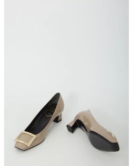 Roger Vivier Multicolor Patent Leather Ballerina Pumps Square Toe
