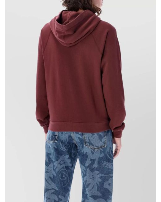 Palm Angels Red Pa Monogram Hoodie for men