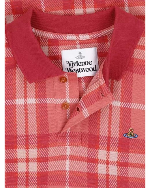 Vivienne Westwood Red Short-Sleeve Polo Shirt for men