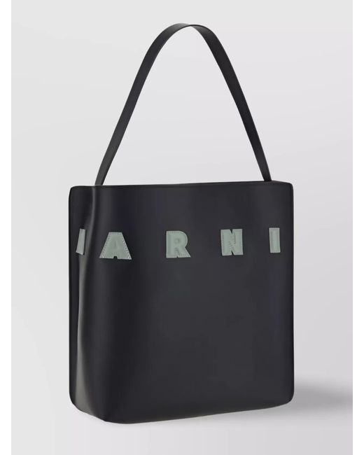 Marni Black Museo Small Leather Shoulder Bag