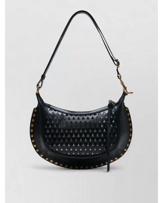 Isabel Marant Black Oskan Moon Gb Shoulder Bag Leather