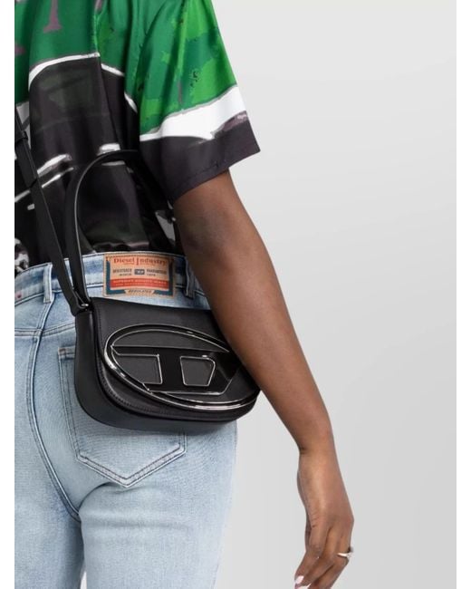 DIESEL Black 1Dr Leather Shoulder Bag
