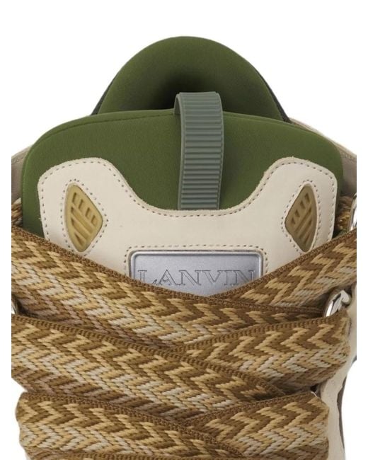 Lanvin Metallic Low Sneakers Padded Collar Rubber Sole for men