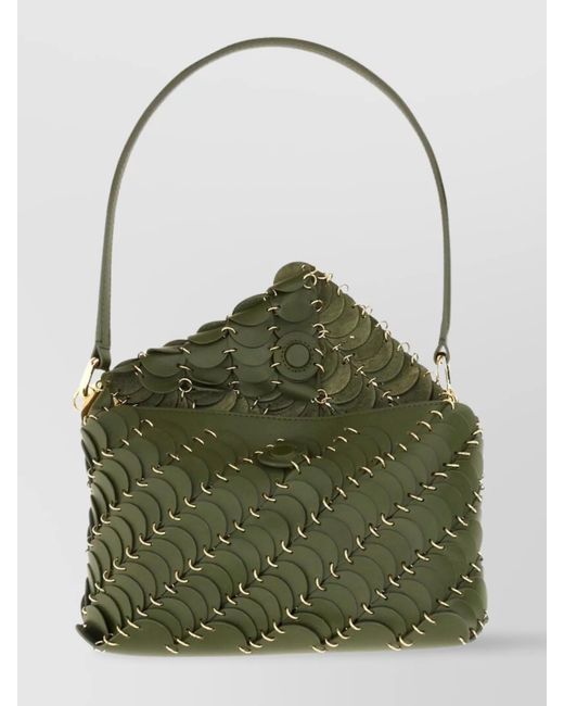 Rabanne Green 1969 Chain Mail Shoulder Bag