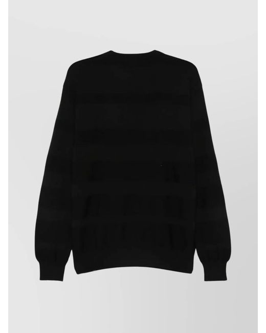 Paul & Shark Black Striped Wool Jumper for men