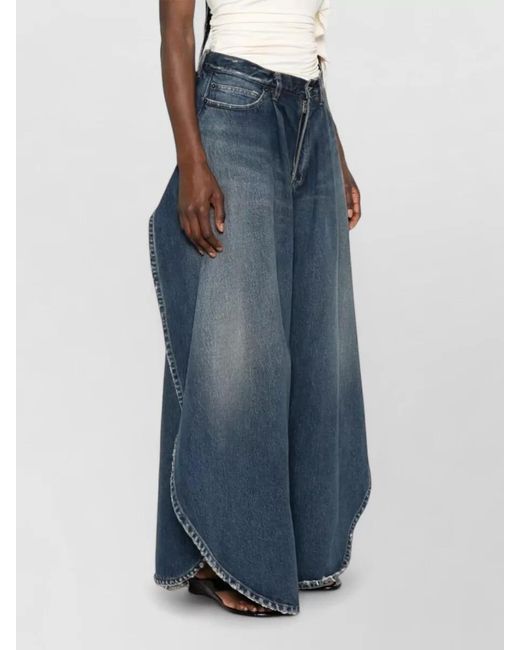 Balenciaga Blue Tulipano Distressed Straight-Leg Jeans