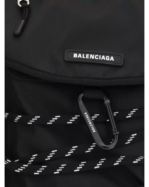 Balenciaga Black Nylon Backpack for men