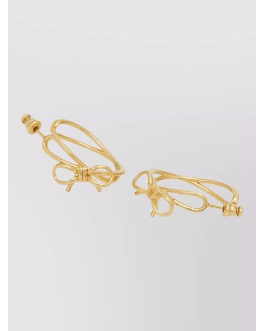 Ferragamo Metallic Bow Earrings