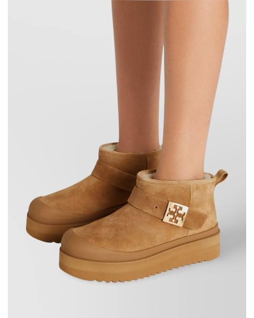 Tory Burch Multicolor Leather Platform Ankle Boots