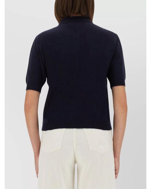 Moschino Blue Cashmere Blend Polo Shirt