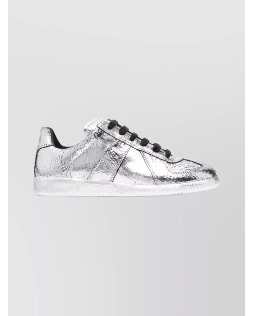 Maison Margiela Metallic Low-Top Sneakers Rubber Sole